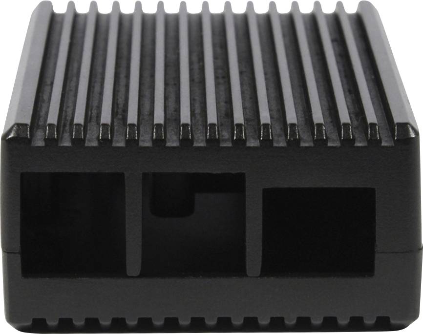Allnet Aluminiumgehäuse Passend für (Entwicklungskits): Raspberry Pi® inkl. passiven Kühler Schwarz