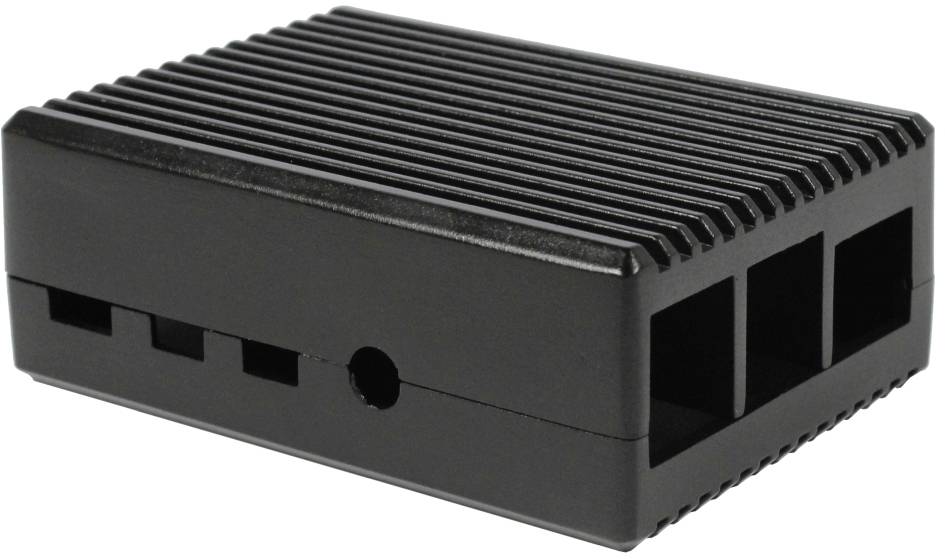 Allnet Aluminiumgehäuse Passend für (Entwicklungskits): Raspberry Pi® inkl. passiven Kühler Schwarz