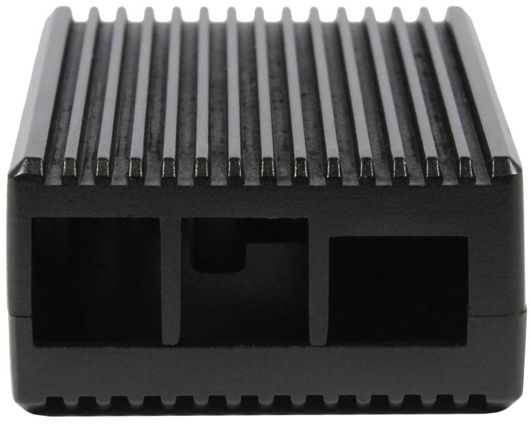 Allnet Aluminiumgehäuse Passend für (Entwicklungskits): Raspberry Pi® inkl. passiven Kühler Schwarz