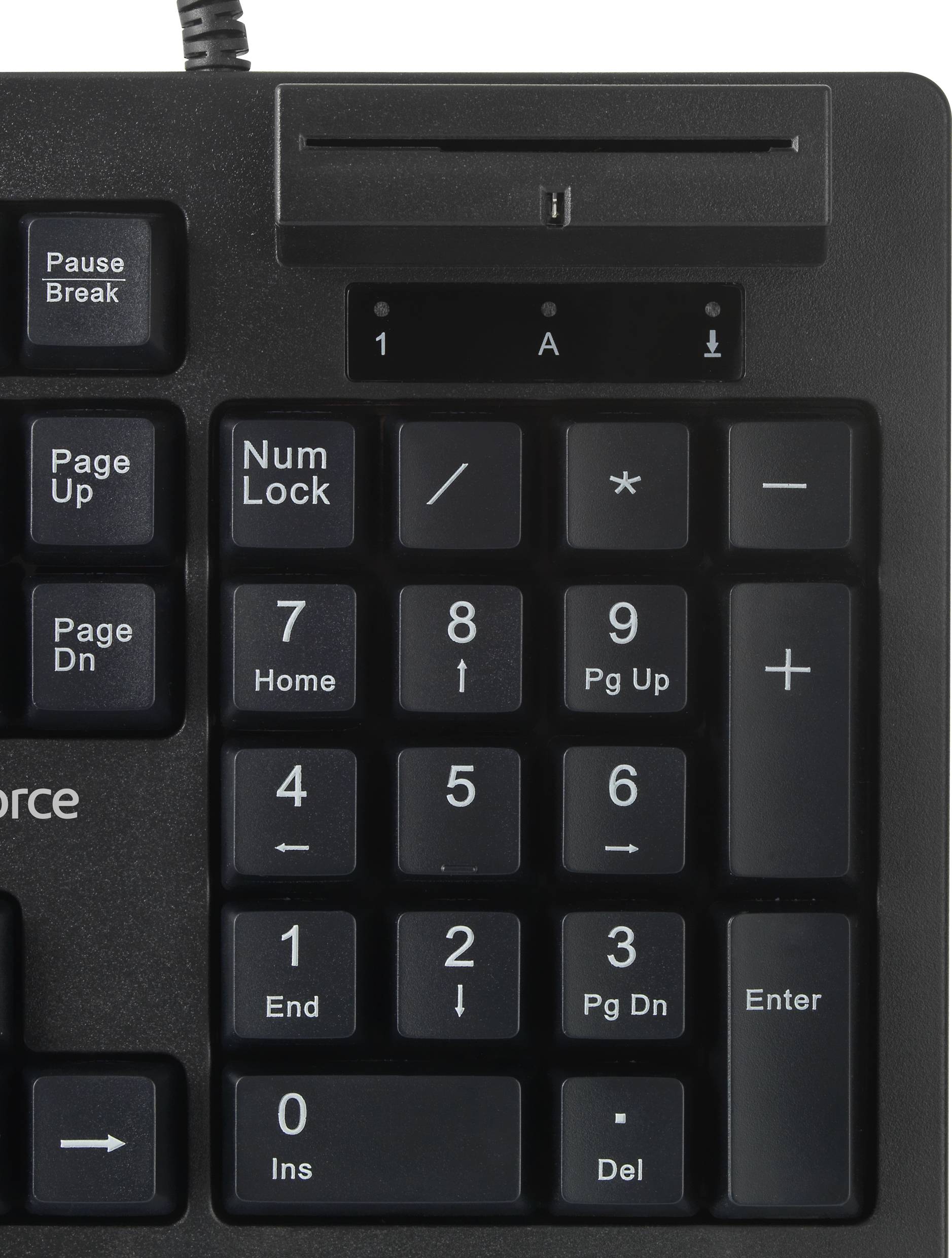 Renkforce RF-CKB-201 USB Tastatur Schweiz, QWERTZ Schwarz Chipkarten-Leser