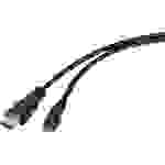 Câble de raccordement TRU COMPONENTS HDMI Fiche mâle HDMI-A, Fiche mâle HDMI-Micro-D 1.80 m noir TC-9449896 Câble HDMI