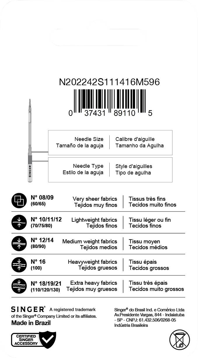 Singer N202242S111416M503 Overlocknadeln