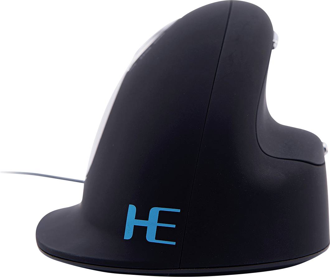 R-GO Tools HE (RGOHELELA) Ergonomische Maus USB Größe: L Schwarz/Silber 5 Tasten 500 dpi, 1500 dpi, 2000 dpi, 3500 dpi Ergonomisch