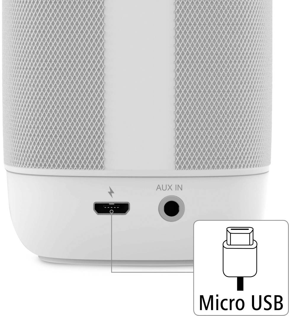 Hama Tube 2.0 Bluetooth® Lautsprecher Freisprechfunktion Weiß