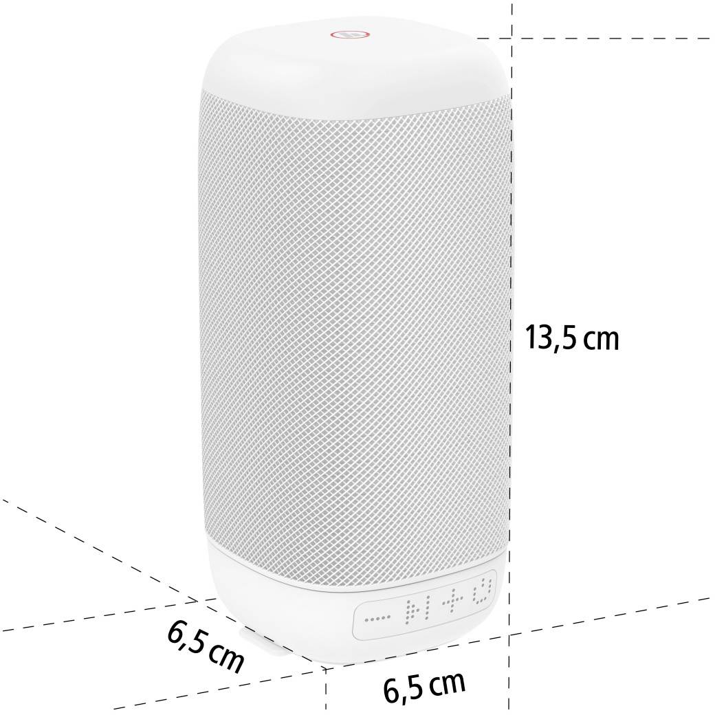 Hama Tube 2.0 Bluetooth® Lautsprecher Freisprechfunktion Weiß