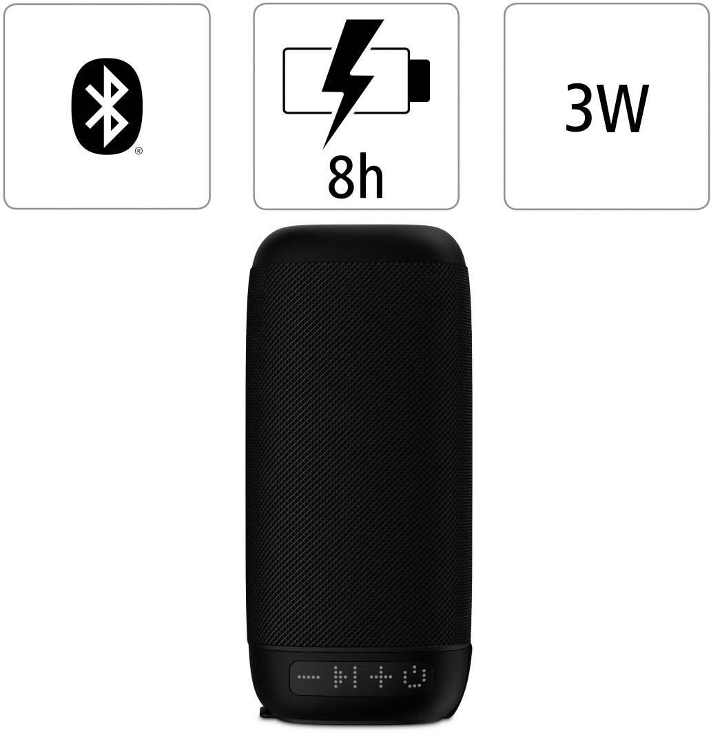 Hama Tube 2.0 Bluetooth® Lautsprecher Freisprechfunktion Schwarz