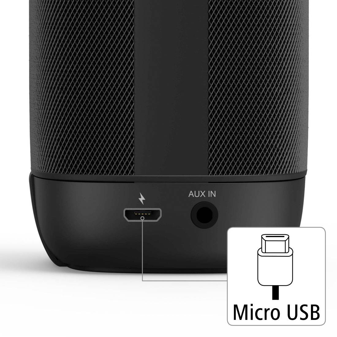 Hama Tube 2.0 Bluetooth® Lautsprecher Freisprechfunktion Schwarz