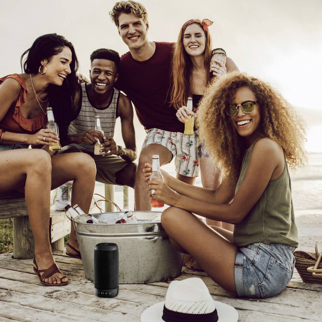 Hama Tube 2.0 Bluetooth® Lautsprecher Freisprechfunktion Schwarz