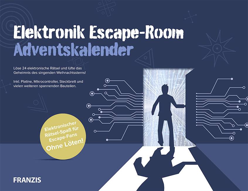 FRANZIS Elektronik Escape-Room Adventskalender Elektronik, Rätsel Adventskalender Altersklasse ab 14 Jahre