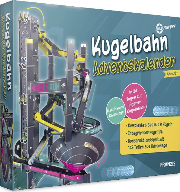 FRANZIS Kugelbahn Adventskalender Basteln, Spielwaren, Bausätze Adventskalender Altersklasse ab 8 J