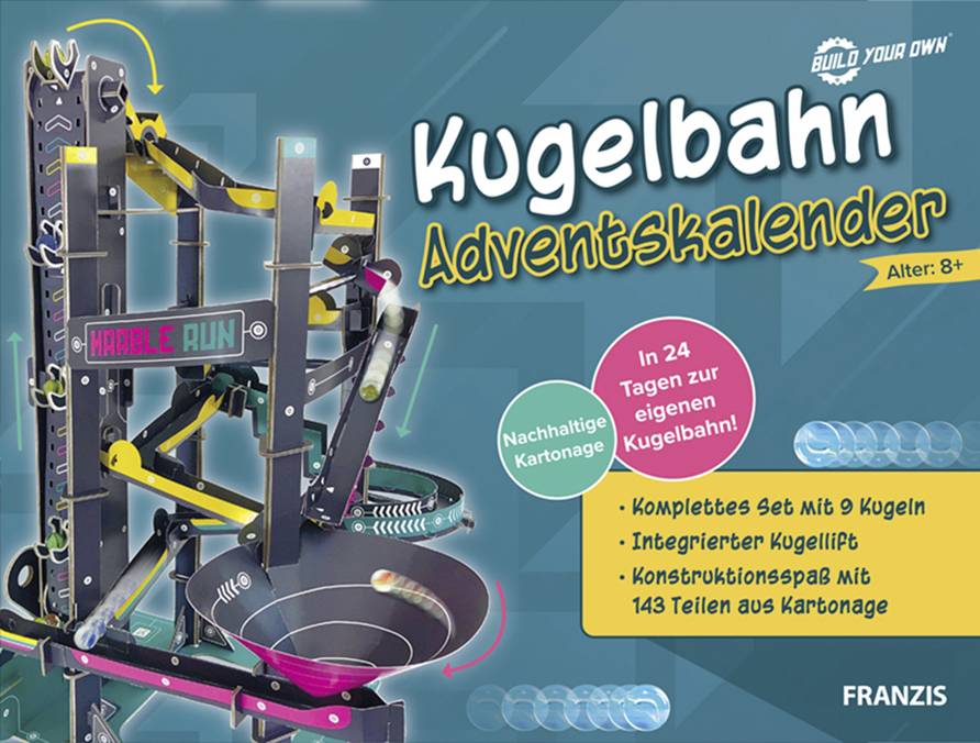 FRANZIS Kugelbahn Adventskalender Basteln, Spielwaren, Bausätze Adventskalender Altersklasse ab 8 Jahre