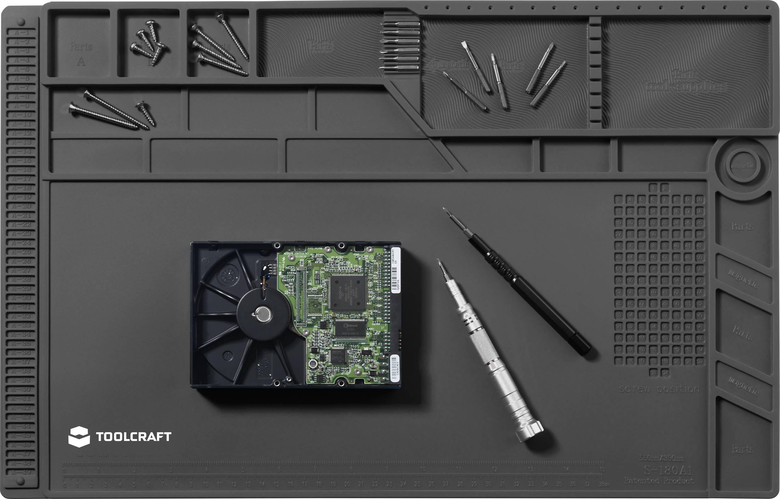 TOOLCRAFT Ablage (L x B x H) 550 x 350 x 11.5mm 1St.