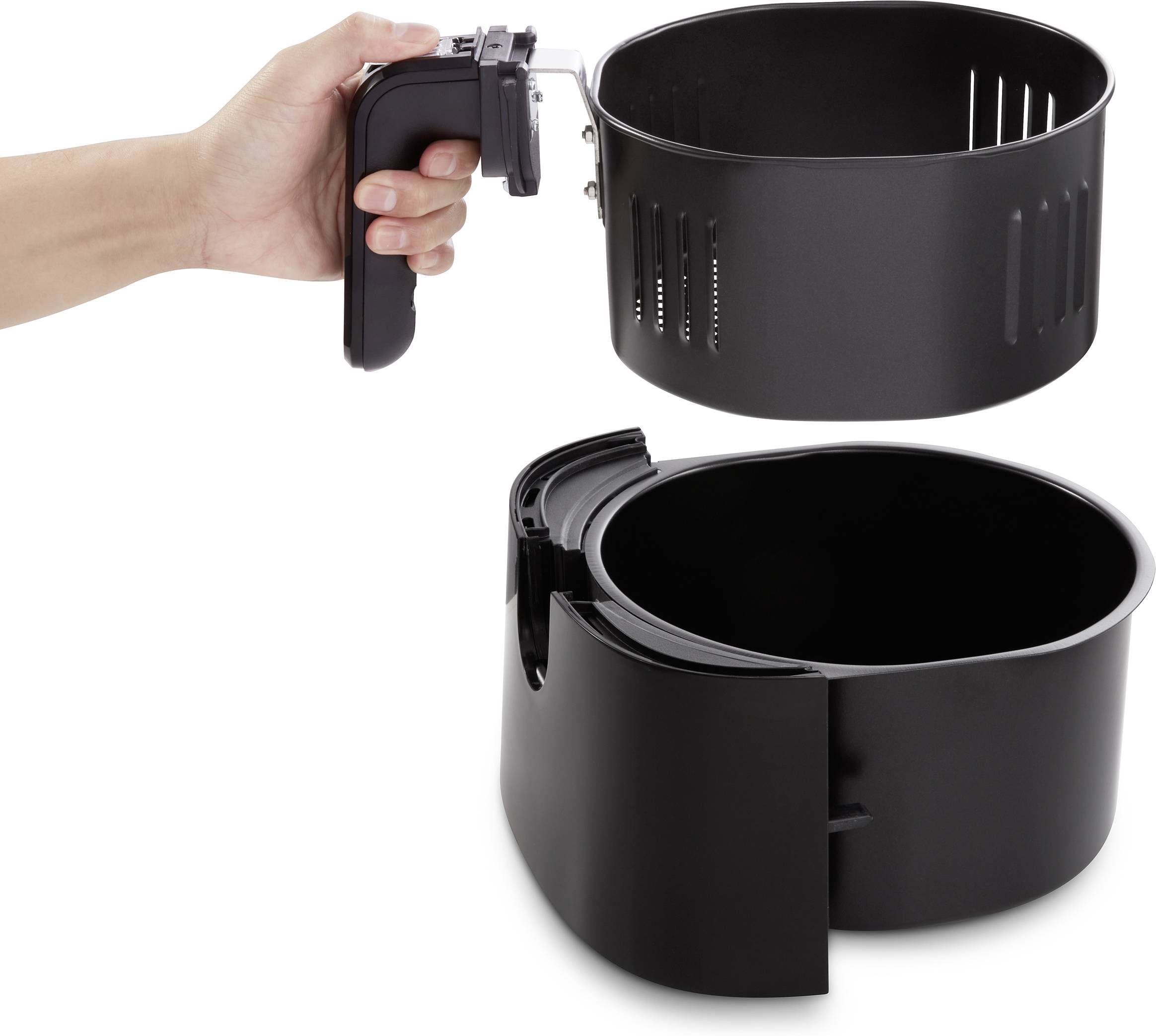 DF7003-GS Heißluft-Fritteuse 1300W Kontrollleuchte, kabelgebunden, mit manueller Temperatureinstellung Schwarz