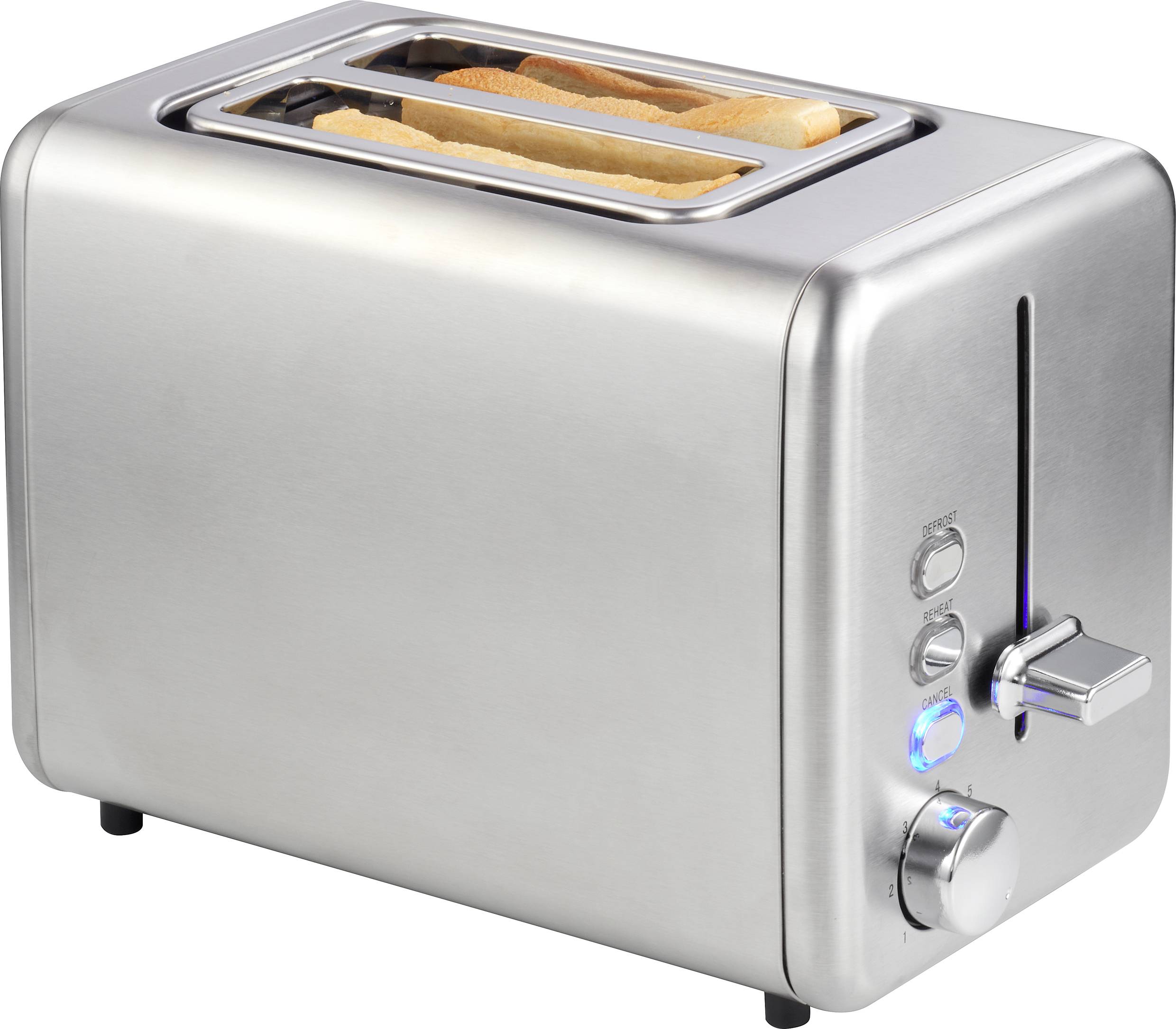 Toaster Toastfunktion Silber, Edelstahl