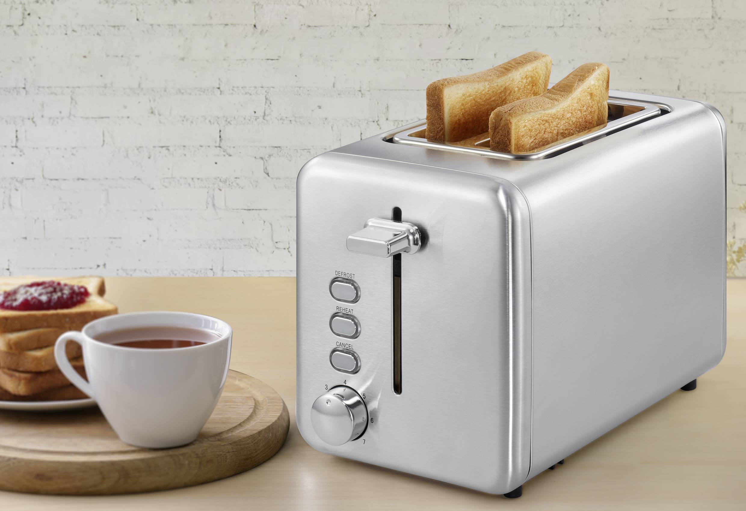 Toaster Toastfunktion Silber, Edelstahl