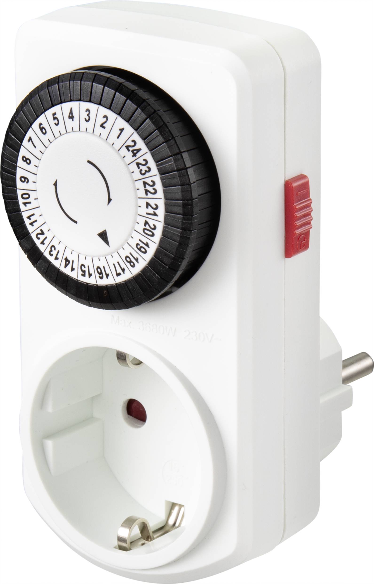 Sygonix SY-5042668 Steckdosen-Zeitschaltuhr analog Tagesprogramm 3680W IP20 Dauerbetrieb