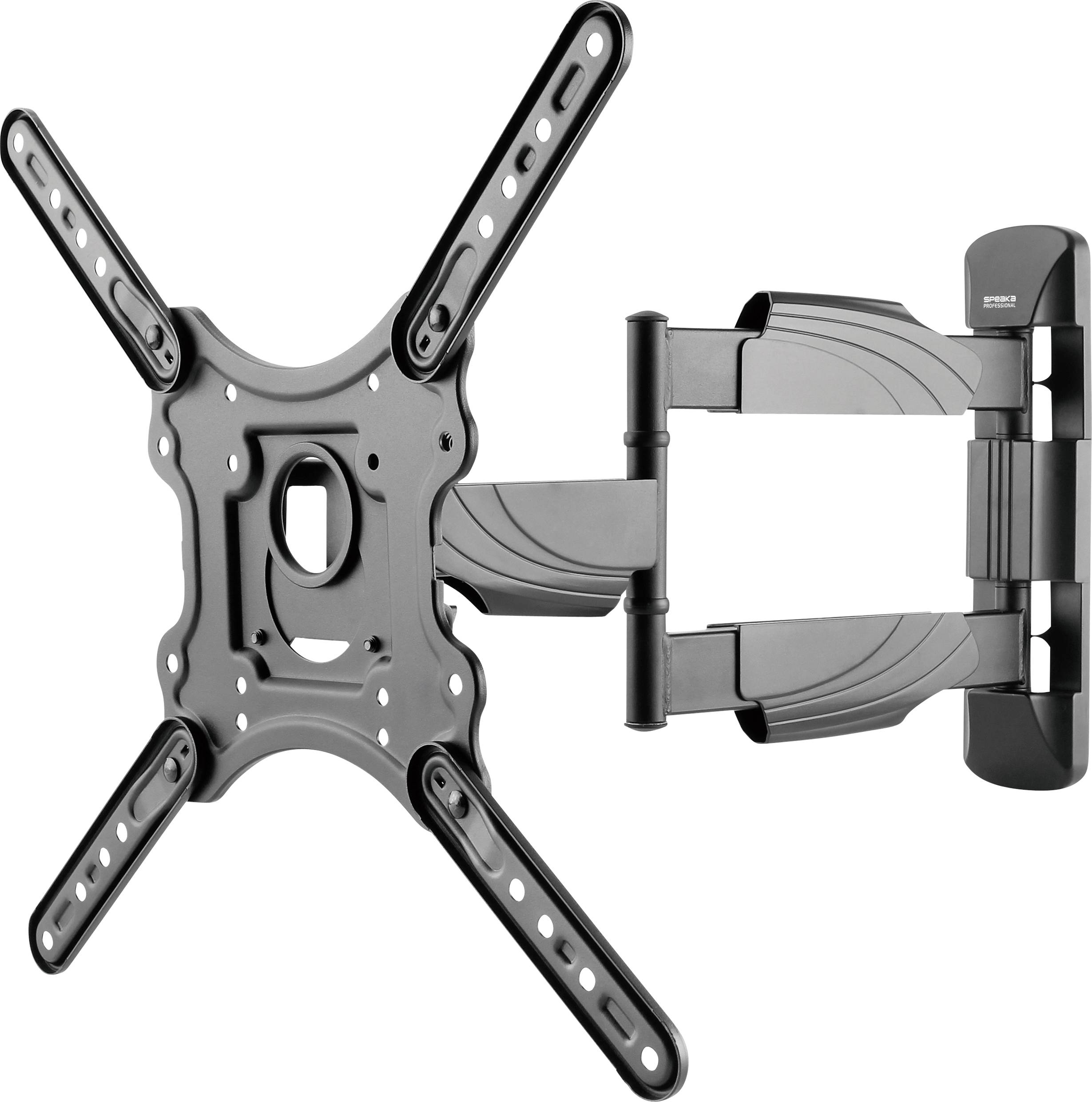 SpeaKa Professional SP-TVM-400 TV-Wandhalterung Zusammenklappbar, Ausziehbar 58,4cm (23") - 139,7cm (55") Neigbar, Ausziehbar