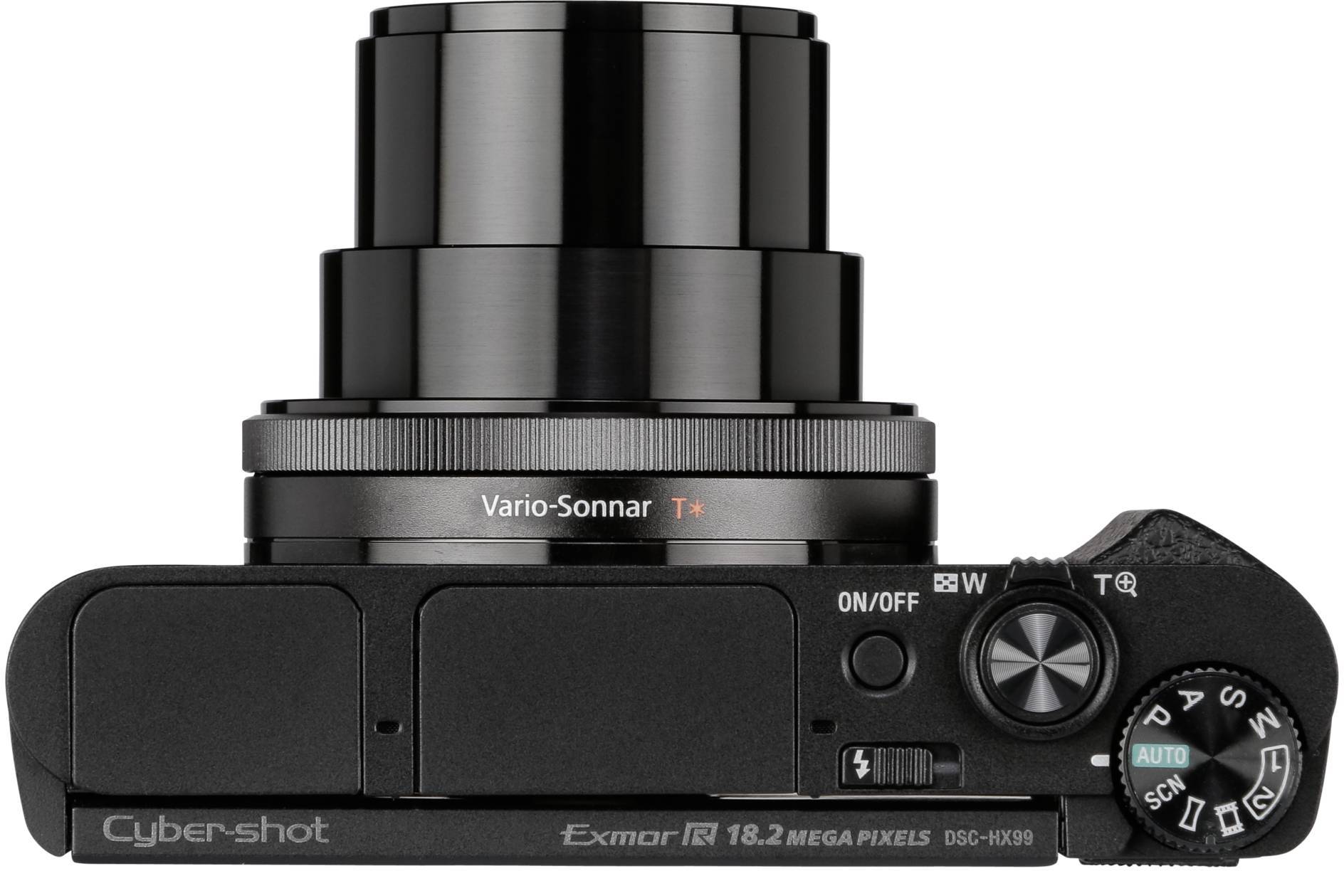 Sony Digitalkamera Opt. Zoom: 28 x Schwarz inkl. Blitzgerät 4K-Video, Bildstabilisierung, Bluetooth, Full HD Video, Touch-Screen, WiFi, mit eingeba