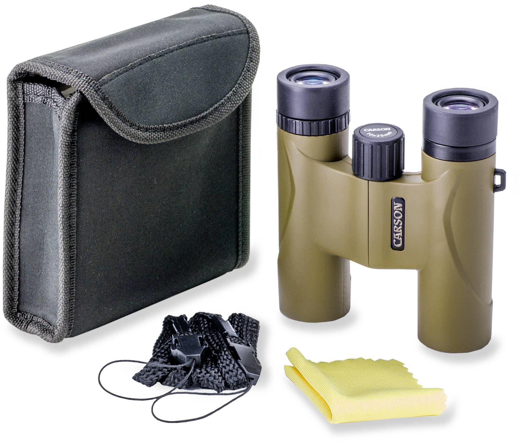 Carson Optical Fernglas 10 x 25 mm Dachkant Beige, Schwarz HW-025