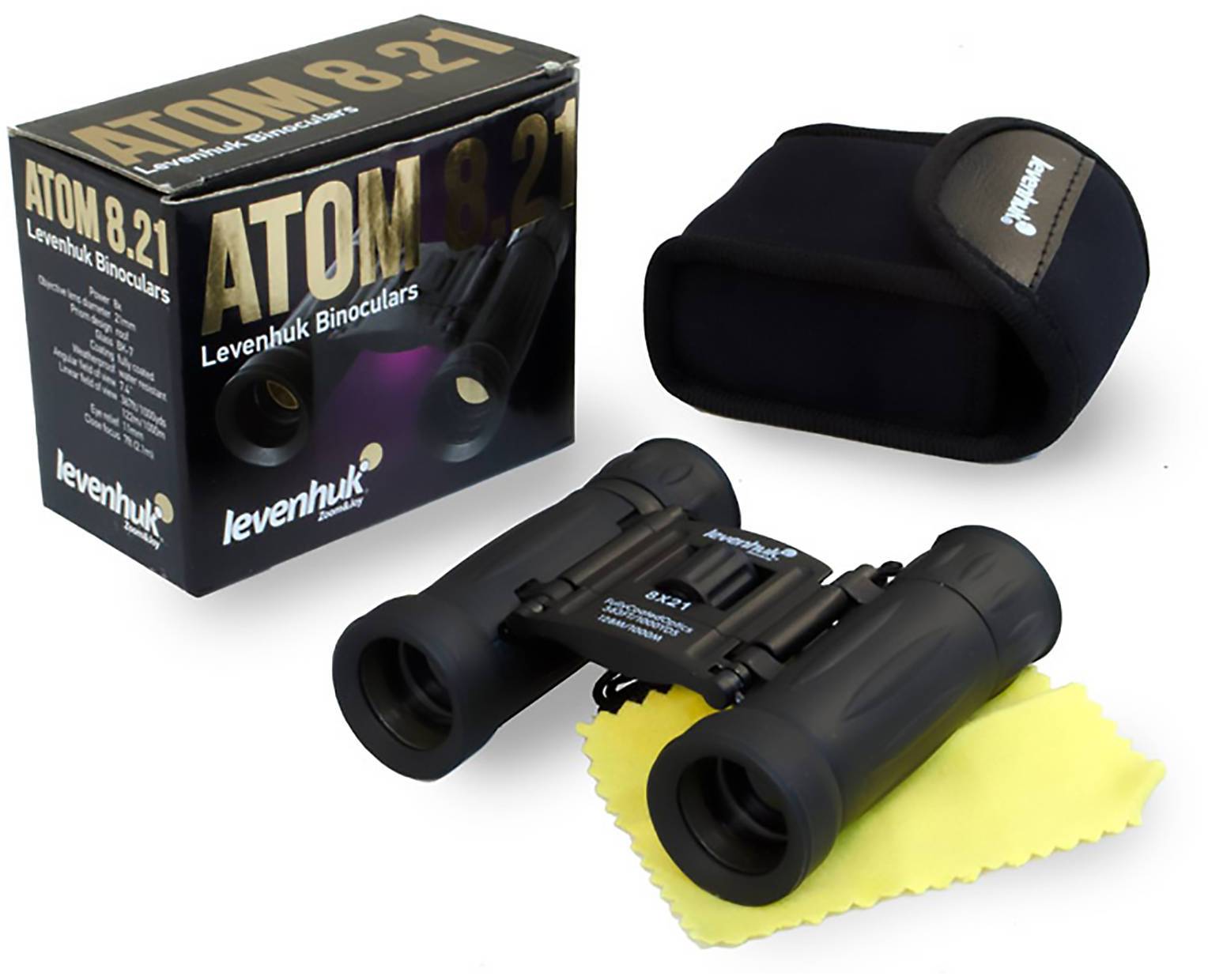 Levenhuk Fernglas 8 x 21mm Dachkant Schwarz 67675