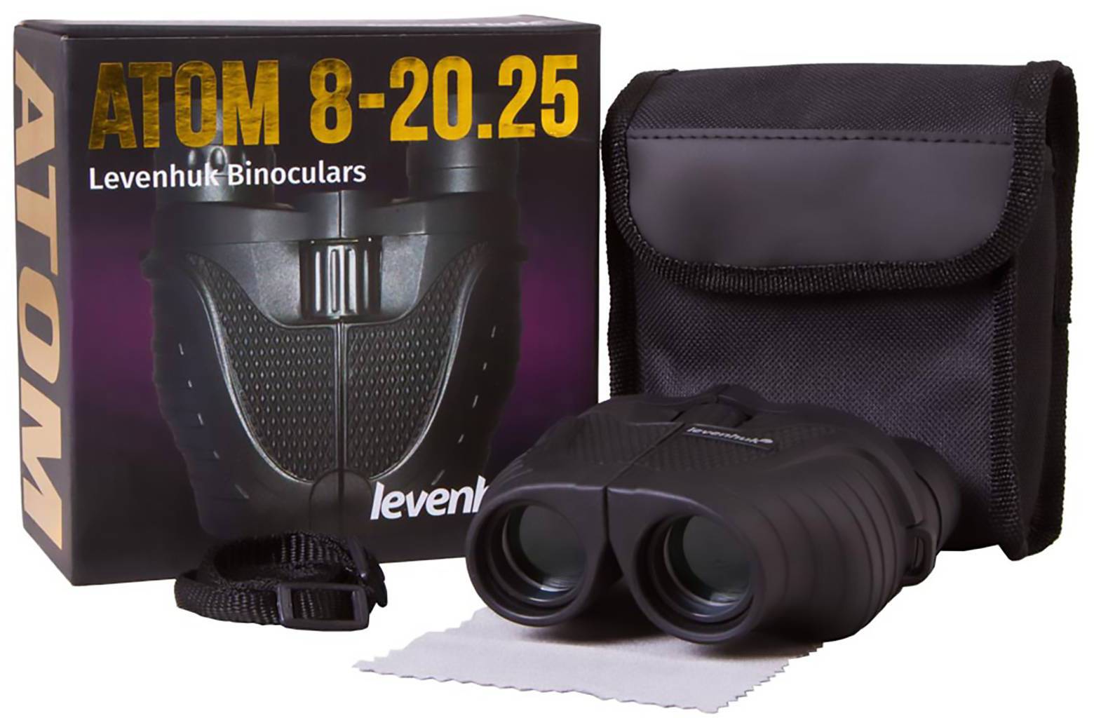 Levenhuk Zoom-Fernglas 8 x - 20 x 25mm Porro Schwarz 71405