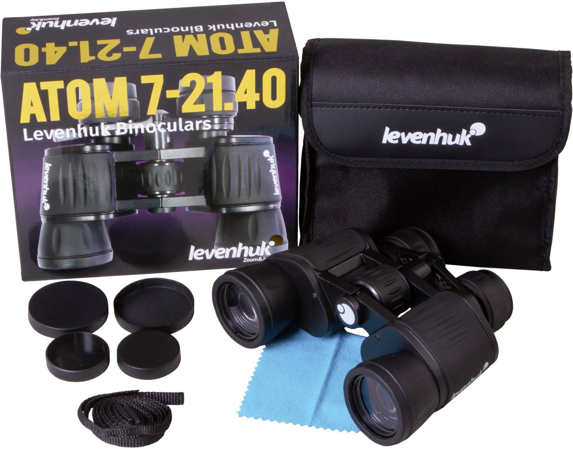 Levenhuk Zoom-Fernglas 7 x - 21 x 40mm Porro Schwarz 72517