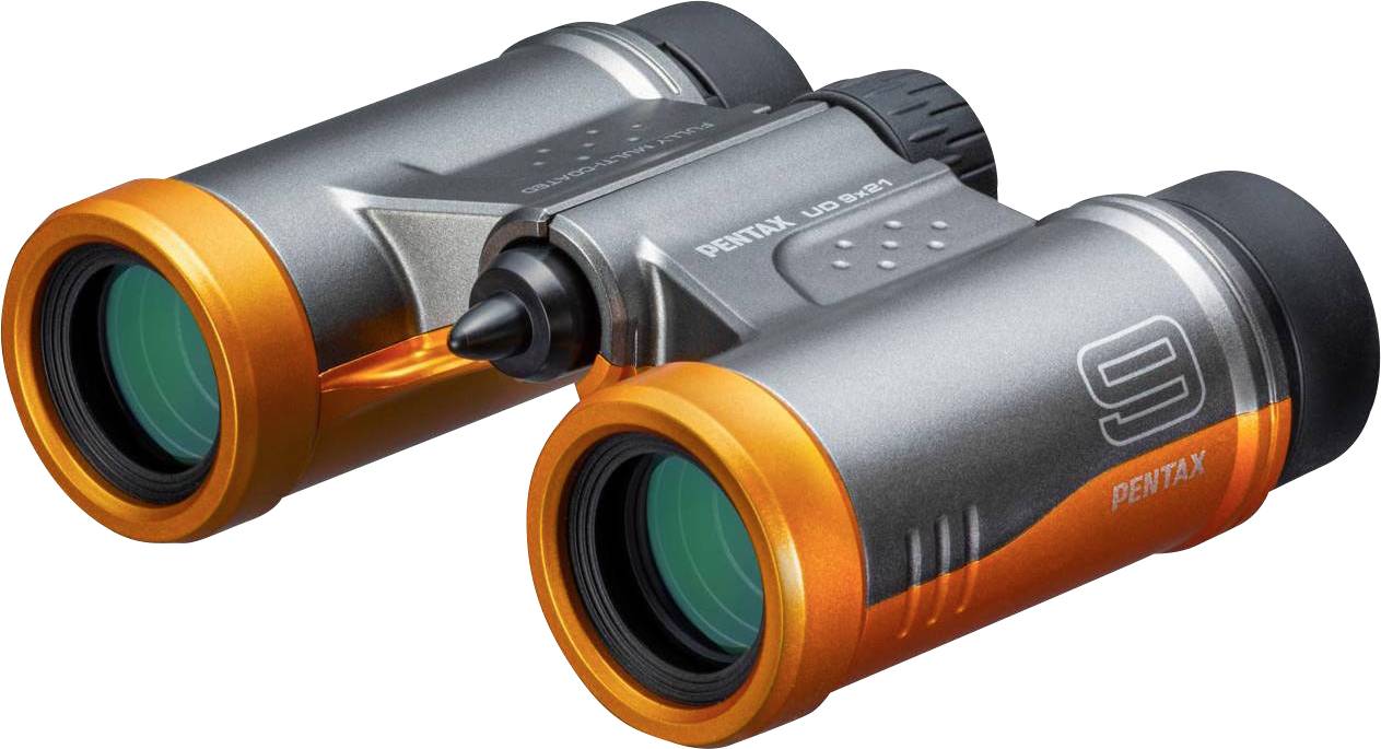 Pentax Fernglas 9 x 21mm Dachkant Grau, Orange 61814