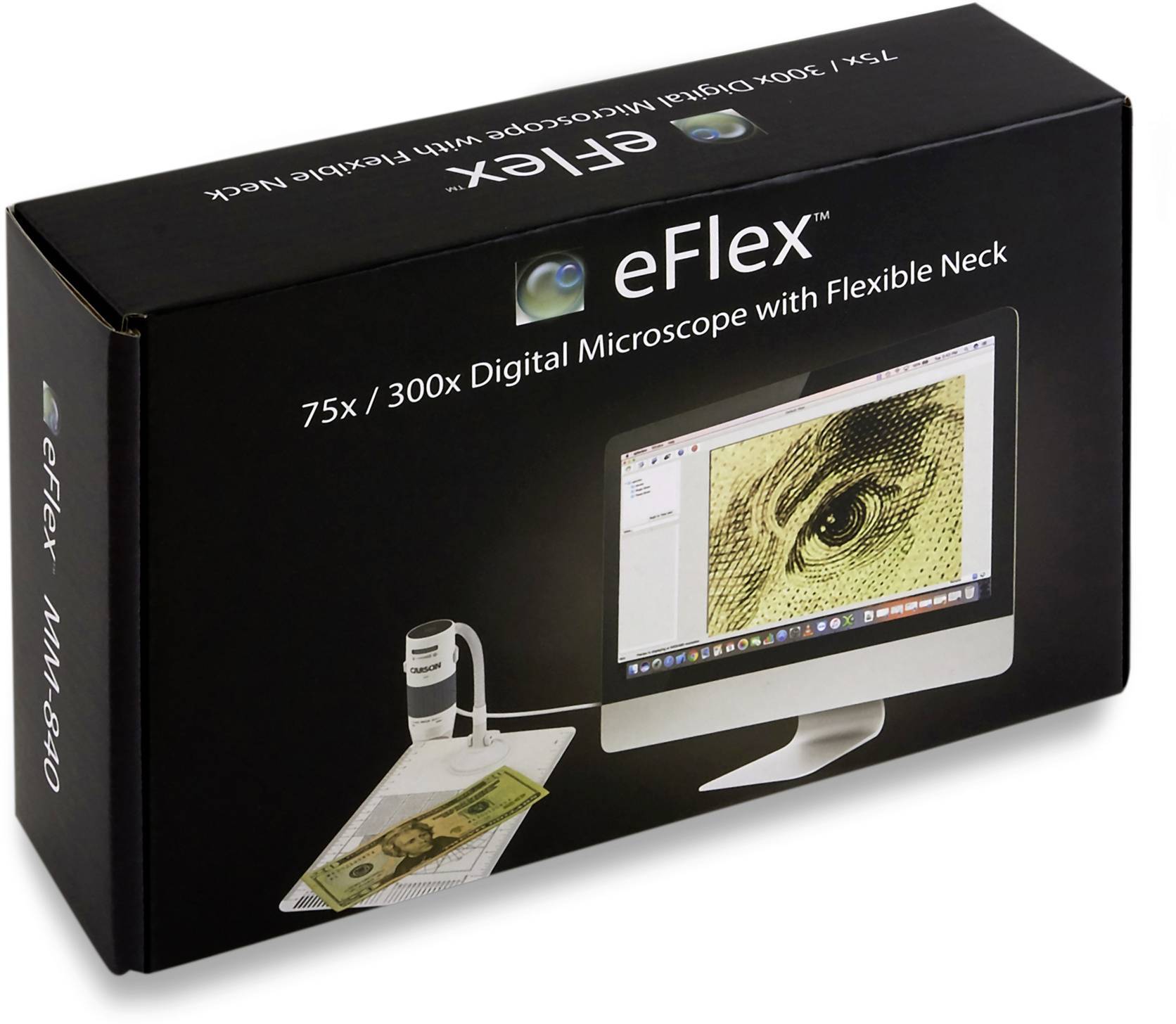 Carson EFLEX, Digitales Mikroskop, 300x, 75x, Grau, Weiß, 1600 x 1200 Pixel, Windows 10,Windows 8,Windows 8.1,Windows Vi