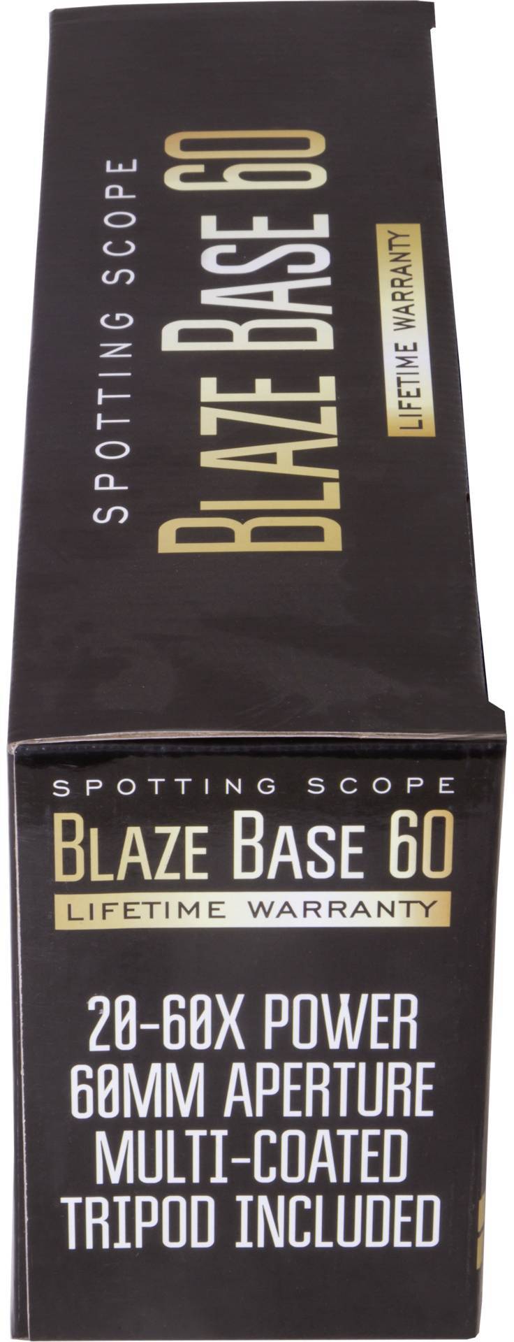 Sichtfernrohr Blaze Base 60, lebenslange Garantie, 20-60x Vergrößerung, 60mm Öffnung, mehrschichtvergütet, Stativ inklusive.
