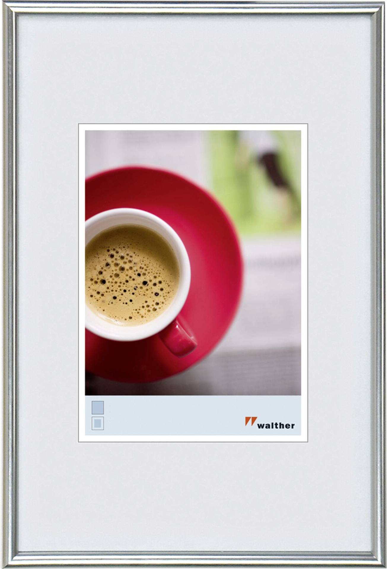 walther+ design KS028H Bilder Wechselrahmen Papierformat: 20 x 28 cm Silber