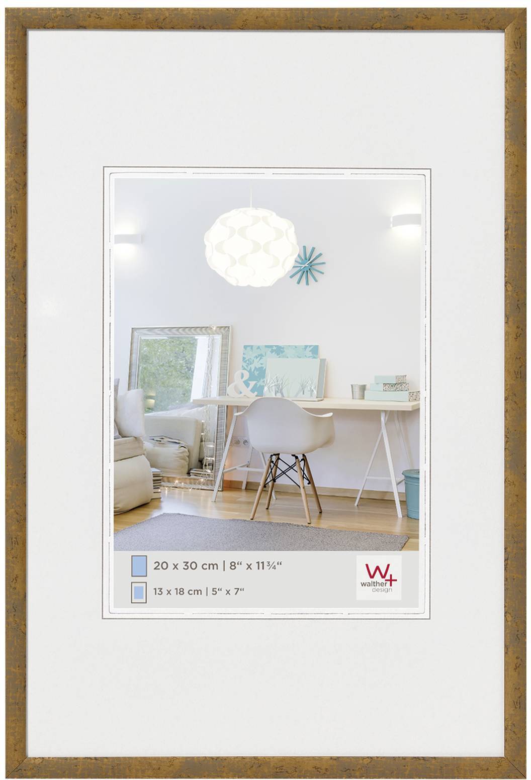 walther+ design KV030X Bilder Wechselrahmen Papierformat: 20 x 30cm Grau