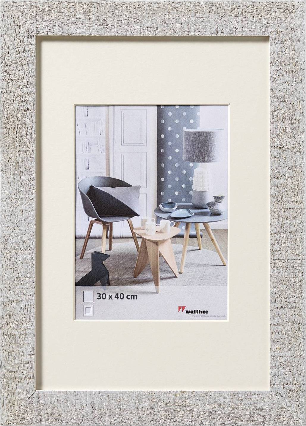 walther+ design HO040X Bilder Wechselrahmen Papierformat: 30 x 40 cm Grau