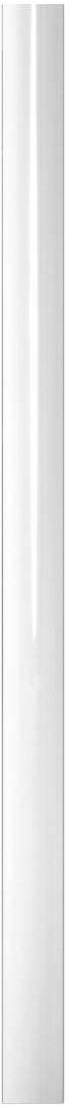 Ein weißer, schlanker Stock oder Leiste, stehend in vertikaler Ausrichtung, auf einem neutralen Hintergrund.