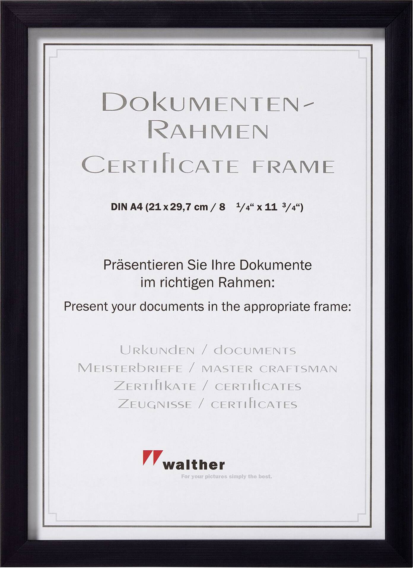walther+ design JK-130-B Bilder Wechselrahmen Papierformat: 20 x 15 cm Schwarz