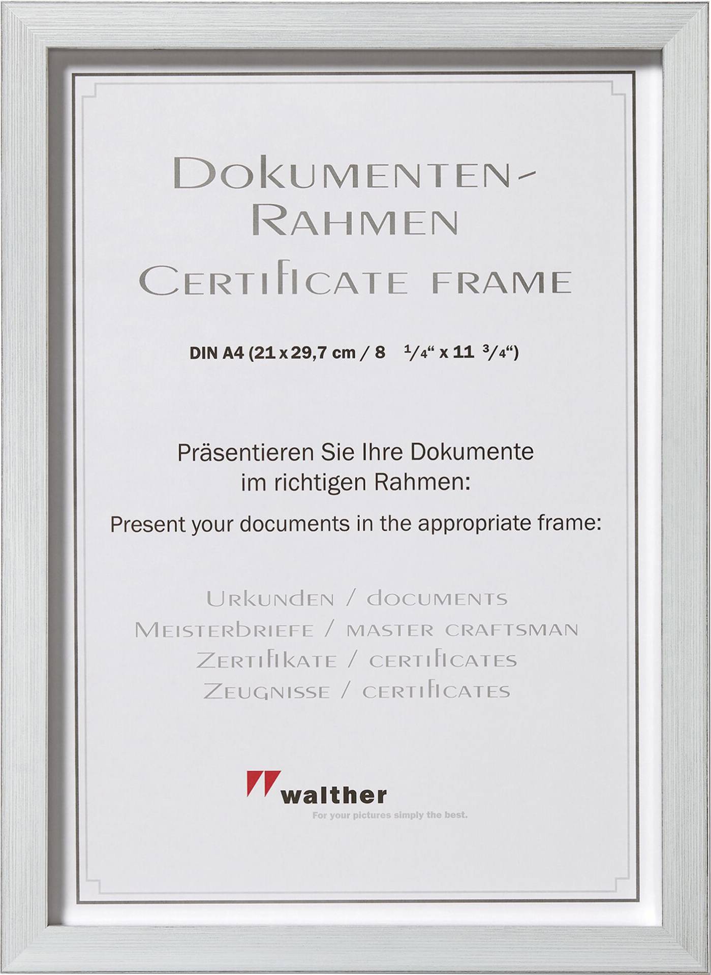 walther+ design JK-130-S Bilder Wechselrahmen Papierformat: 20 x 15 cm Silber