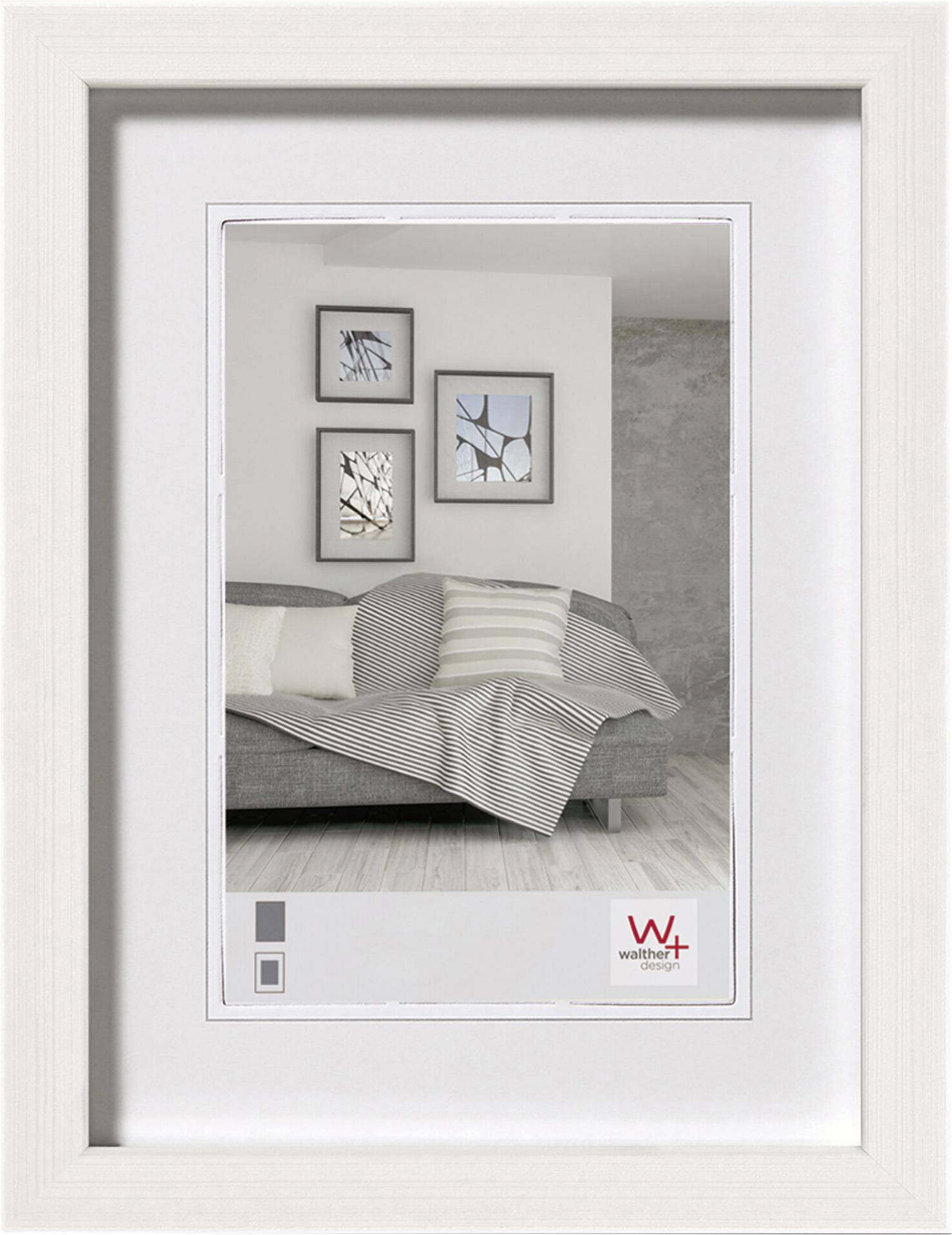 walther+ design JK-040-W Bilder Wechselrahmen Papierformat: 20 x 15 cm Weiß