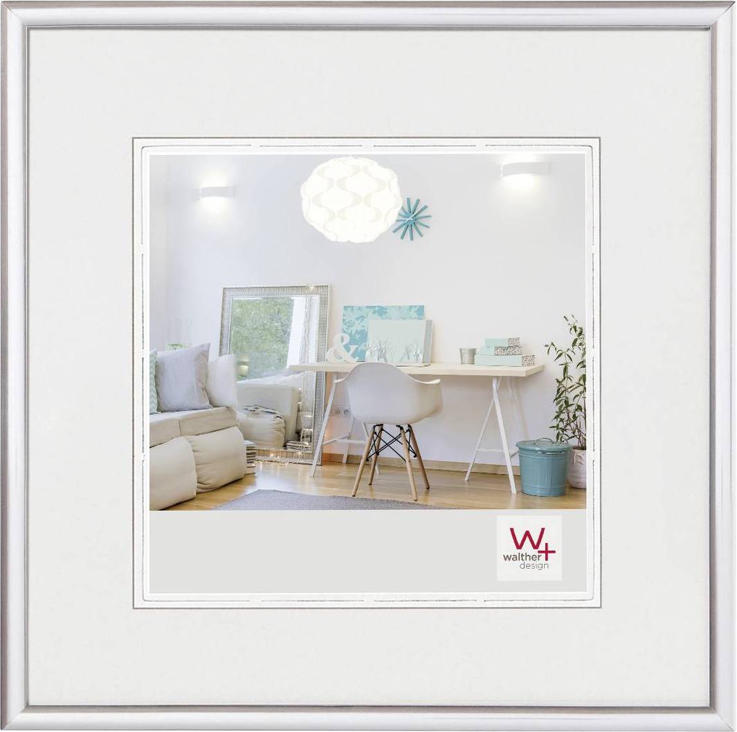walther+ design KV330S Bilder Wechselrahmen Papierformat: 30 x 30cm Silber