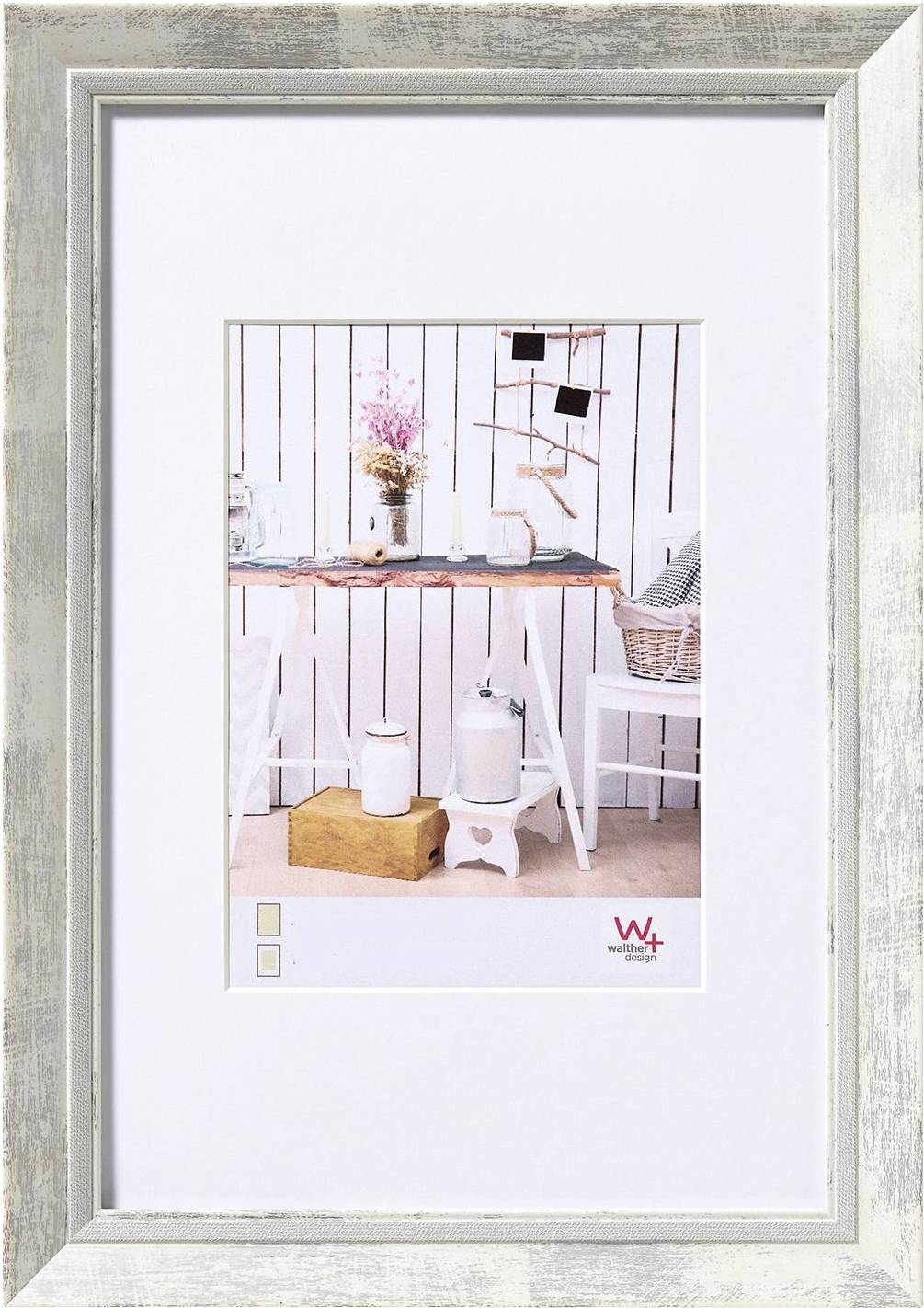 walther+ design EL318W Bilder Wechselrahmen Papierformat: 13 x 18cm Weiß