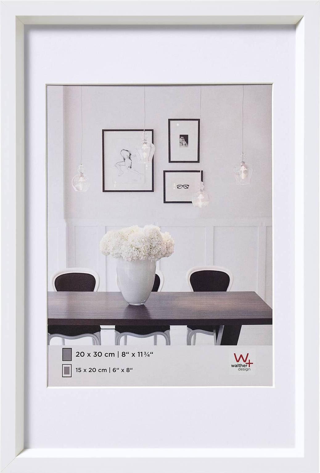 walther+ design ES030W Bilder Wechselrahmen Papierformat: 20 x 30cm Weiß