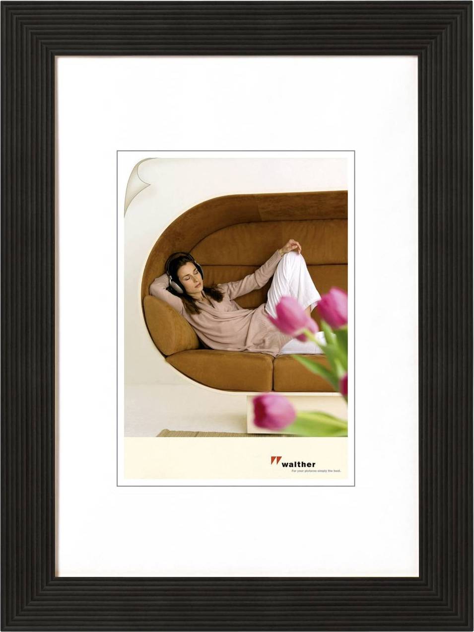 walther+ design HI824B Bilder Wechselrahmen Papierformat: 18 x 24cm Schwarz