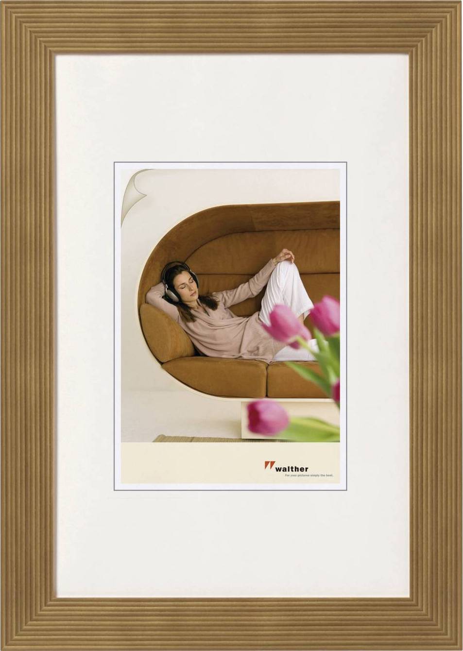 walther+ design HI824E Bilder Wechselrahmen Papierformat: 18 x 24cm Hellbraun