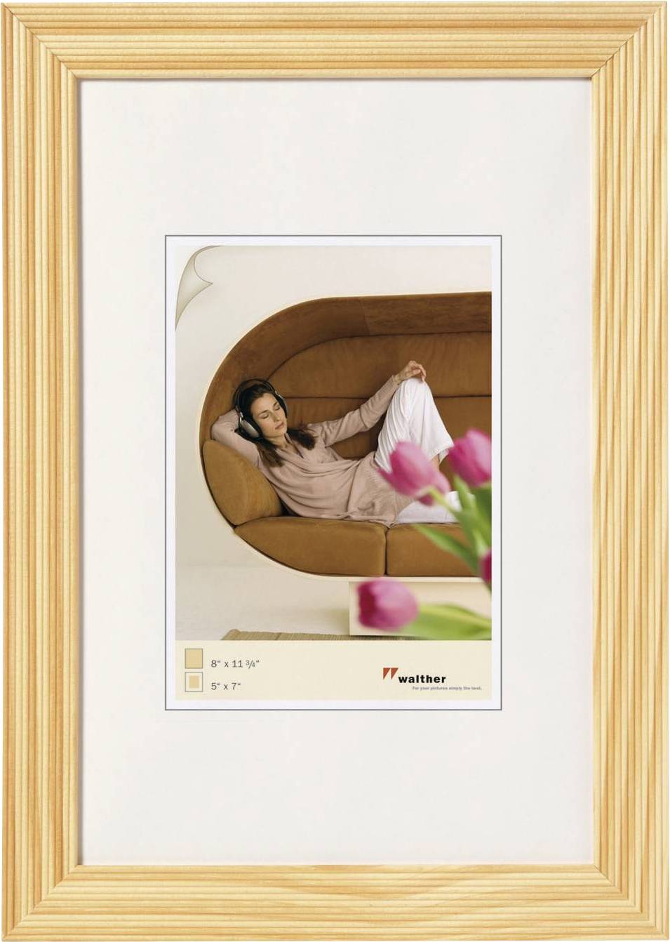 walther+ design HI824H Bilder Wechselrahmen Papierformat: 18 x 24 cm Hellbraun