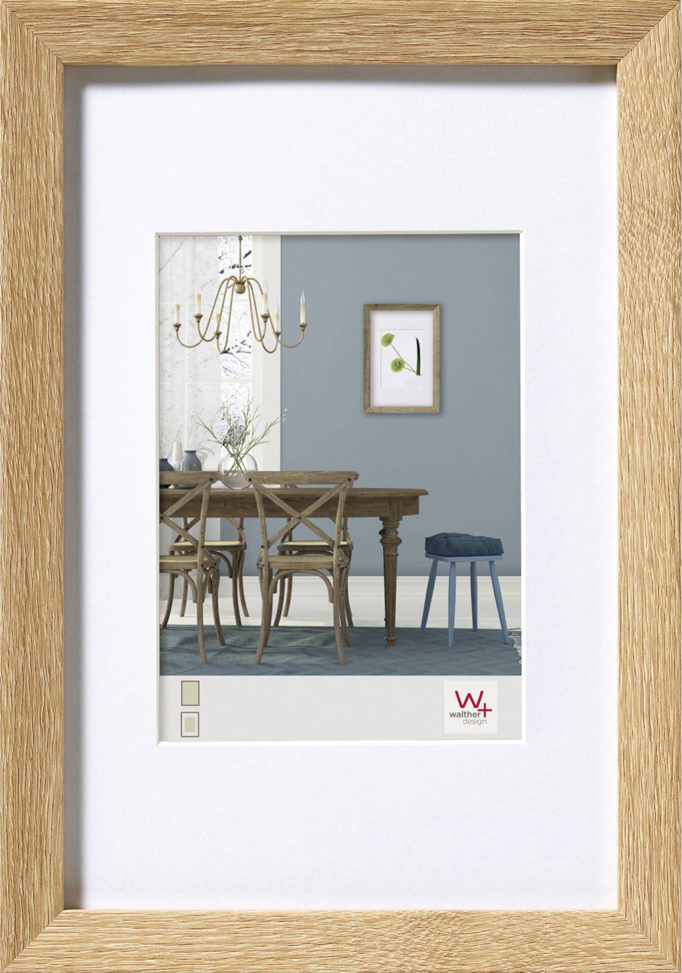 walther+ design EF318E Bilder Wechselrahmen Papierformat: 13 x 18 cm Eiche