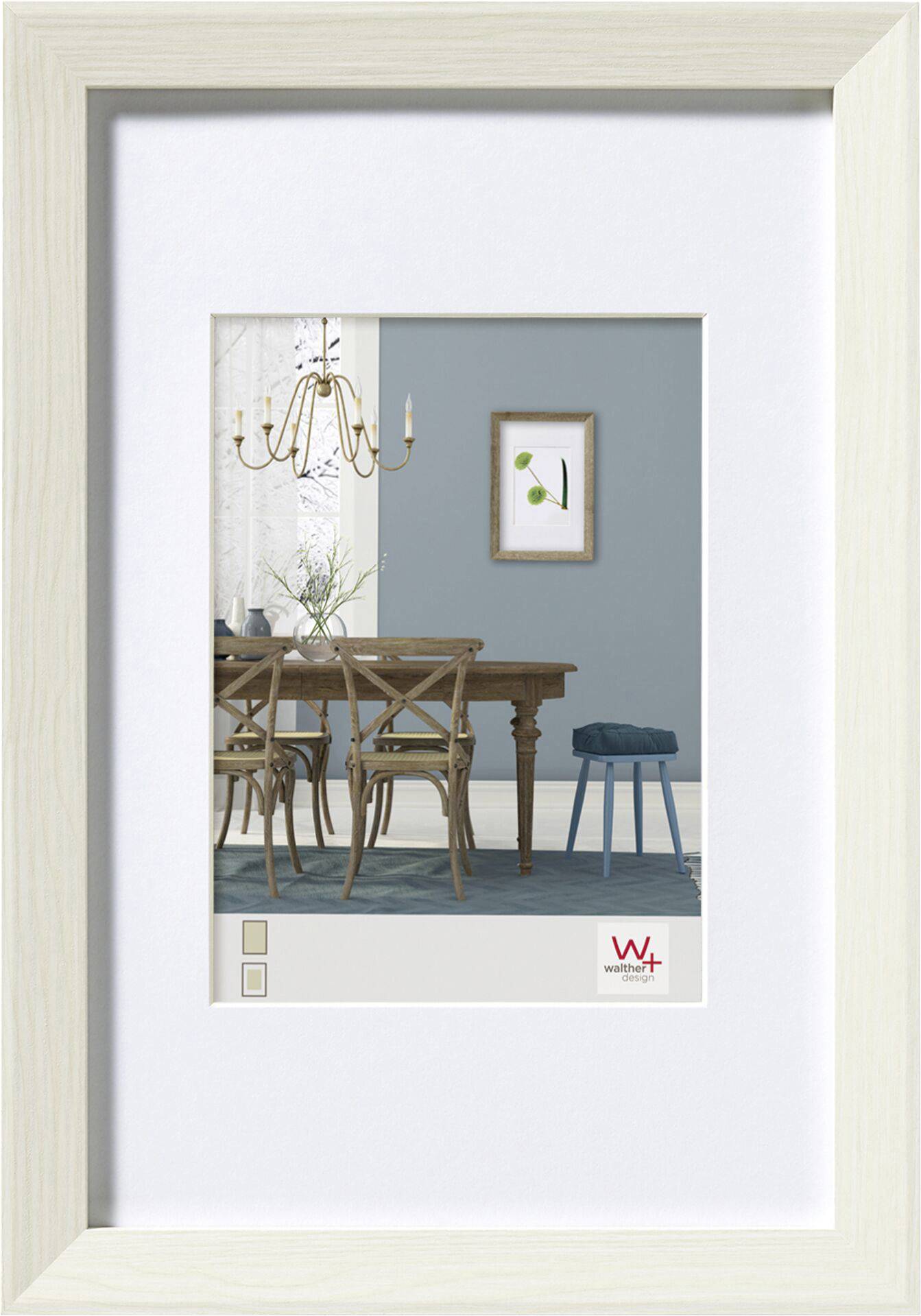walther+ design EF318W Bilder Wechselrahmen Papierformat: 13 x 18 cm Weiß