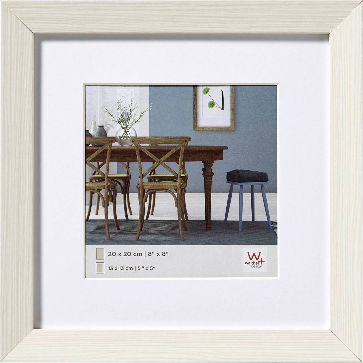 walther+ design EF220W Bilder Wechselrahmen Papierformat: 20 x 20cm Weiß