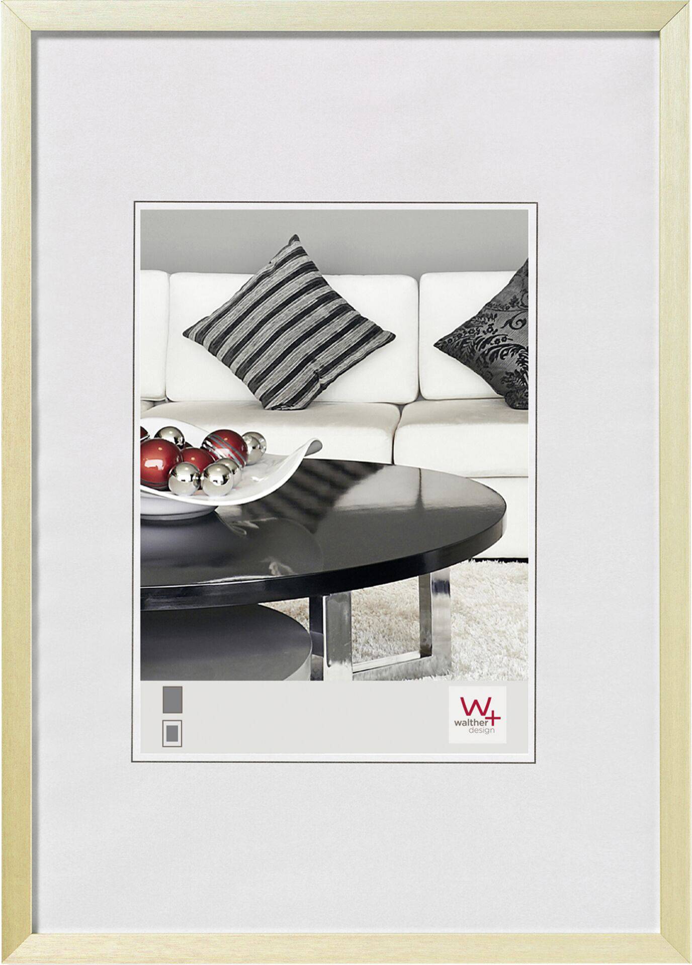 walther+ design AJ342G Bilder Wechselrahmen Papierformat: DIN A3 Gold