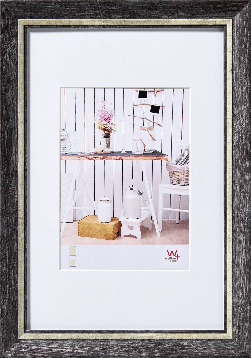 walther+ design EL040B Bilder Wechselrahmen Papierformat: 30 x 40cm Schwarz