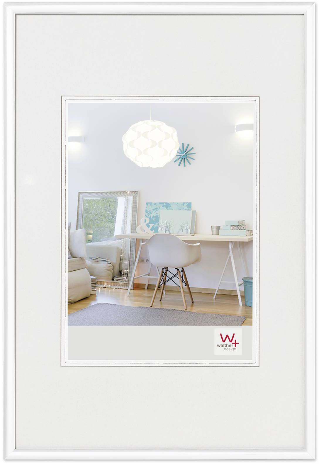 walther+ design KV015W Bilder Wechselrahmen Papierformat: 10 x 15cm Weiß