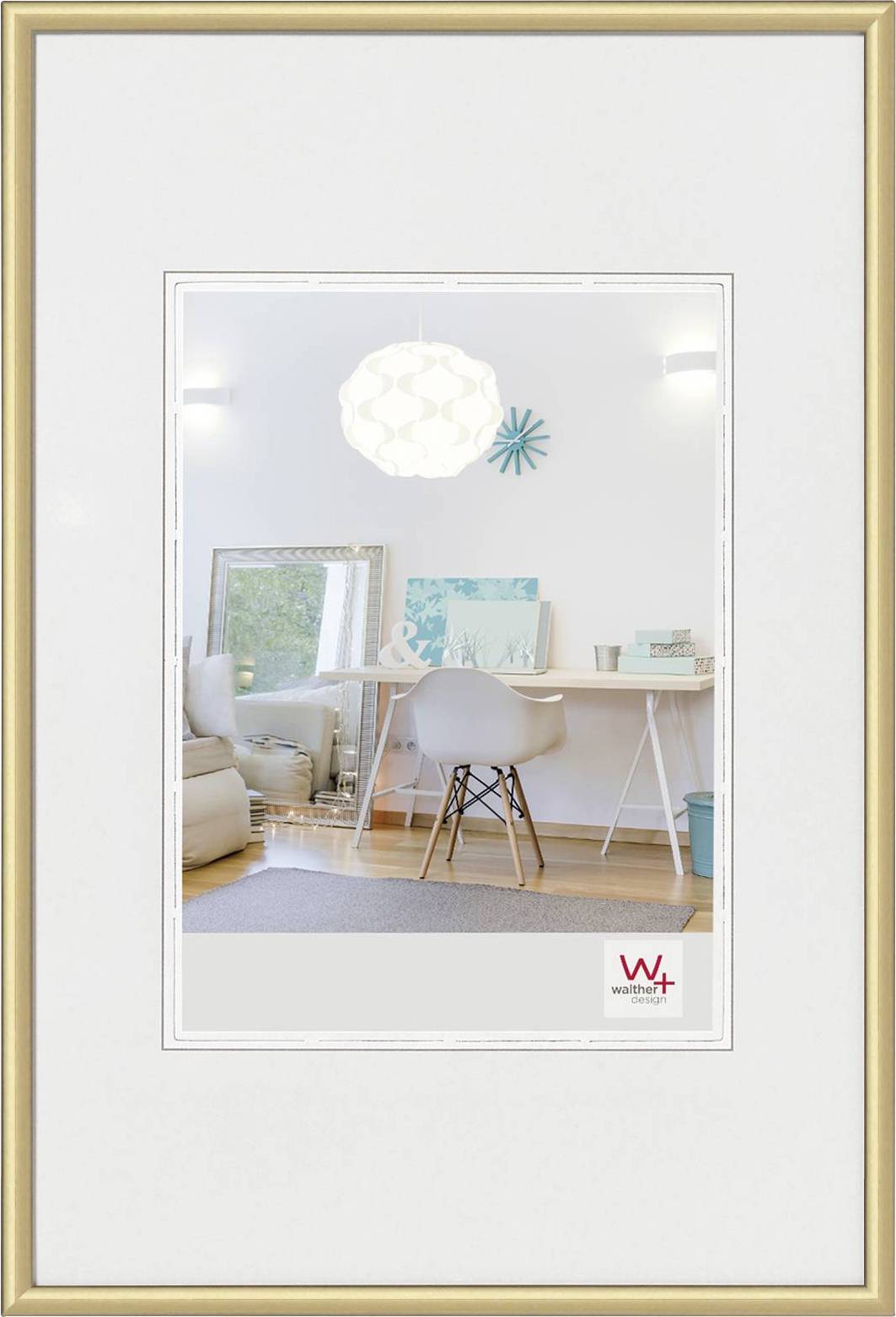 walther+ design KV015G Bilder Wechselrahmen Papierformat: 10 x 15cm Gold