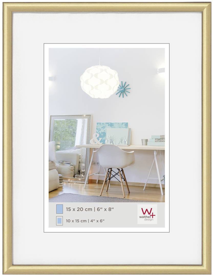 walther+ design KV520G Bilder Wechselrahmen Papierformat: 20 x 15cm Gold